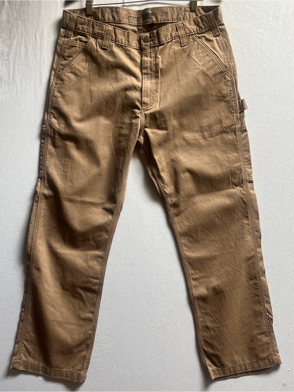 Carhartt Mens Relaxed Fit Twill Utility Work Pants Brown 38x30 Cotton NWT